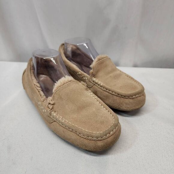 UGG ANSLEY WOMEN SLIPPER SUEDE DRIFTWOOD US 8 Shoes Loafers - Picture 1 of 10